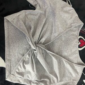 SHEIN Gray Twist Front Top